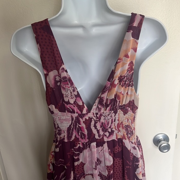 Free People Purple Floral Dress Size 8 - Picture 7 of 7